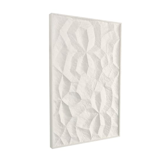 Abstract Dimensional Wall Art in White Frame